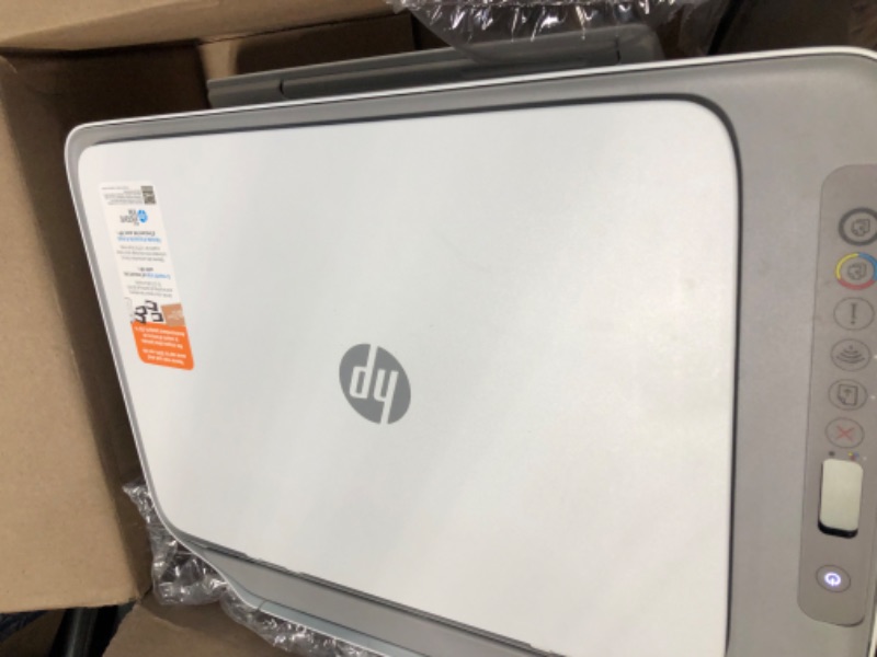 Photo 4 of HP DeskJet 2755e Wireless Color All-in-One Printer with bonus 6 months Instant Ink (26K67A), white