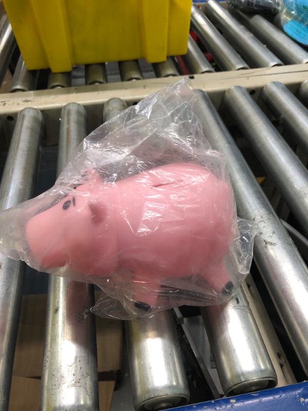 Photo 2 of Hamm Piggy Bank Cute Pink Pig Money Box Plastic Saving Coin Box with Color Package Money Bank Great Gift Toy for Kid Children Girls Boys