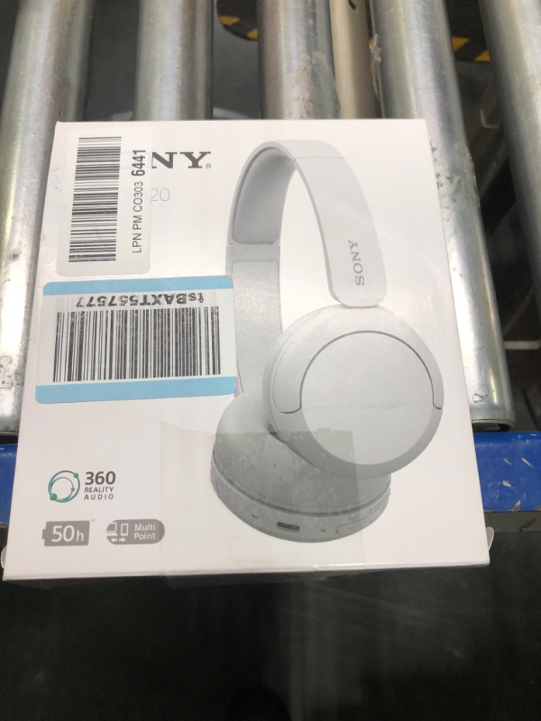 Photo 2 of Sony Wireless Bluetooth Headphones - Up to 50 Hours Battery Life with Quick Charge Function, On-Ear Model - WH-CH520W.CE7 - Limited Edition - Matte White