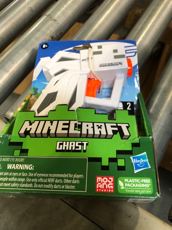 Photo 2 of NERF MicroShots Minecraft Ghast Mini Blaster, Includes 2 Official Elite Darts, Christmas Stocking Stuffers, Minecraft Ghast Mob Design