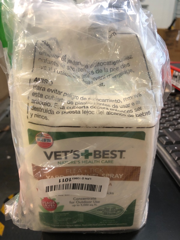 Photo 2 of Vet's Best Flea and Tick Yard and Kennel Spray | Yard Treatment Spray kills Mosquitoes, Fleas, and Ticks with Certified Natural Oils | Plant Safe with Ready-to-Use Hose Attachment | 32 Ounces 32 oz