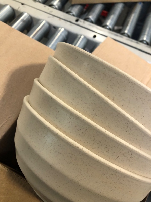 Photo 1 of 4 Plastic Bowls Beige Color