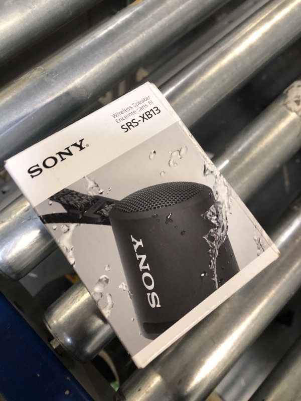 Photo 1 of Sony SRS-XB13 EXTRA BASS Wireless Bluetooth Portable Lightweight Compact Travel Speaker, IP67 Waterproof & Durable for Outdoor, 16 Hour Battery, USB Type-C, Removable Strap, and Speakerphone, Black Black Speaker