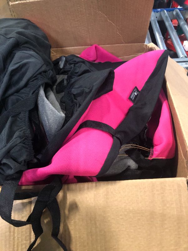 Photo 1 of FH Group Car Seat Covers Combo Full Set with Carpet Floor mats Steering Wheel Cover and Seat Belt Pads- Universal Fit for Cars Trucks and SUVs (Pink)