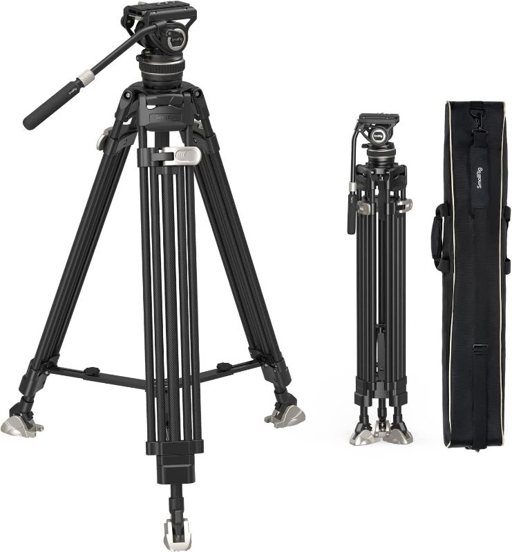 Photo 1 of 
SmallRig AD-100 FreeBlazer Heavy-Duty Carbon Fiber Tripod System, 78" Video Tripod with One-Step Locking System, 360° Fluid Head and Dual-Mode...
