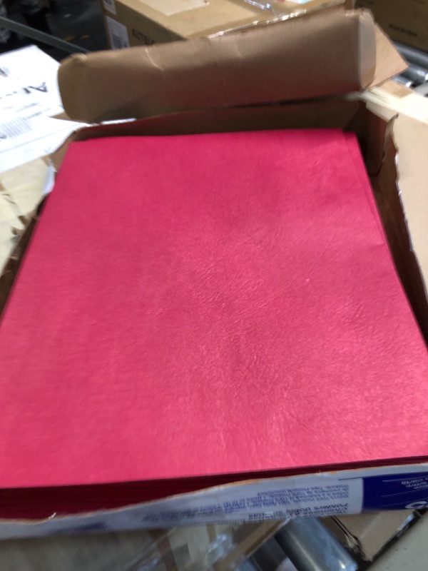 Photo 3 of Oxford Twin-Pocket Folders, Textured Paper, Letter Size, Red, Holds 100 Sheets, Box of 25 (57511EE) Red Folders
