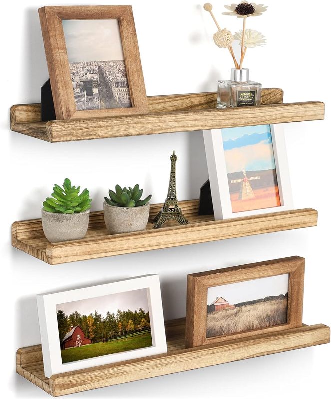 Photo 1 of  

Emfogo Floating Shelves, 16.9 inch Rustic Wood Wall Shelves Floating Shelf with Ledge Picture Shelf Set of 3 for Entryway Bedroom Kitchen Bathroom Storage...