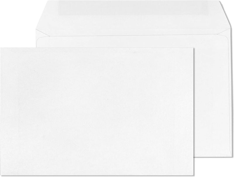 Photo 3 of EnDoc Open Side 6x9 Envelopes - 80 pack of White Booklet Envelopes with Gummed Seal - 24 lb Heavyweight Paper - Mailing Envelopes for Greeting Cards, Home, Office, Business Needs, or School