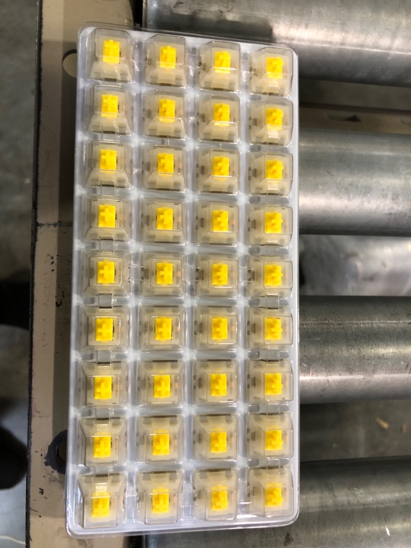 Photo 3 of Gateron Milky Yellow Pro Switches, Pre-lubed Linear 5 pin for All MX Mechanical Keyboard (72PCS, Milky Yellow Pro) 72pcs Milky Yellow Pro