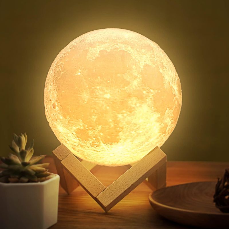 Photo 1 of Moon Lamp for Adults 3D Magical Globe Ball for Space Decor - Classical Moon Night Light - Dimmable and Touch Control Design,Birthday Gifts for Women,Kids,Child and Baby Home Decor
