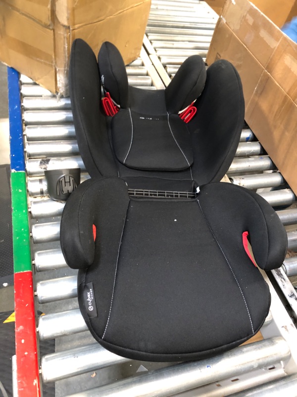 Photo 1 of CYBEX Solution B-Fix High Back Booster Seat, Lightweight Booster Seat, Secure Latch Installation, Linear Side Impact Protection, 12-Position Adjustable Headrest, for Kids 40-120 Lbs., Volcano Black
***Used, but in fair condition*** 