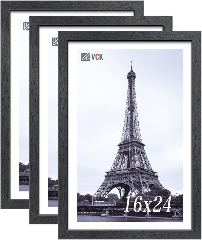 Photo 1 of 
VCK 16x24 Poster/picture Frames Set of 3, Black Solid Wood Picture Frame, Textured Exclusive Wall Gallery Frame

Not same image/picture on frame