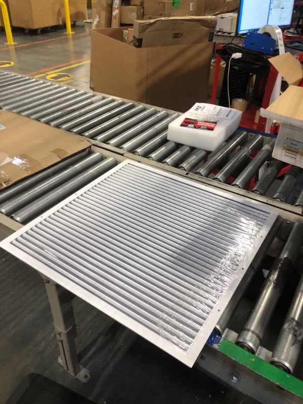 Photo 3 of 22.5"w X 22.5"h Return Air Vent Cover, Hon&Guan Aluminum Alloy Shed Vents for Interior Doors, Cold Air Return Vent Cover [Outer Dimensions: 24”x 24”h]. 24" x 24" Aluminum Alloy