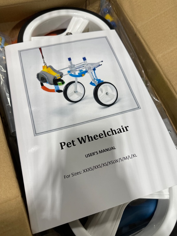 Photo 1 of Adjustable Dog Wheelchair, for Pet/Doggie Wheelchairs with Disabled Hind Legs Walking (7-Size)(S)