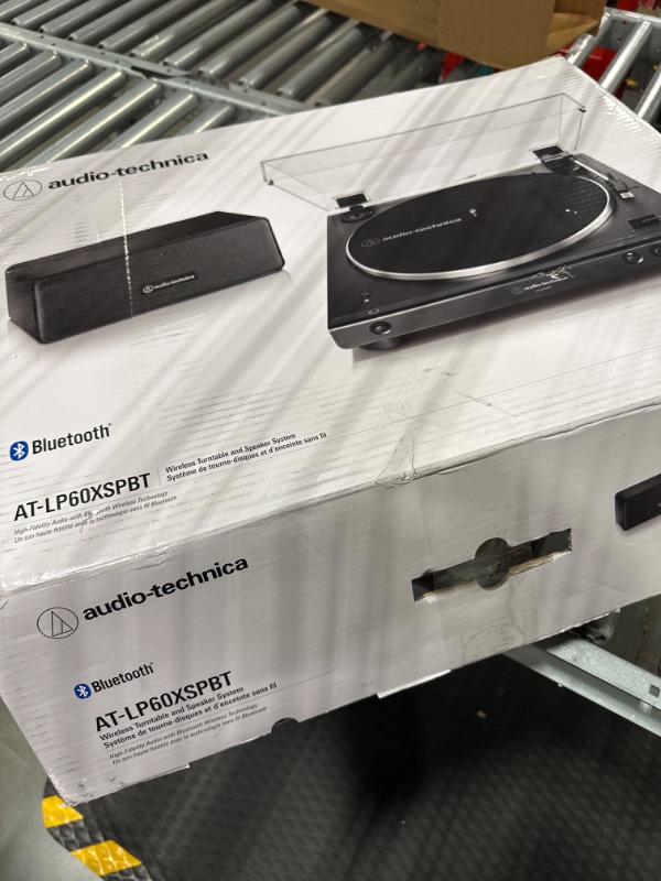 Photo 5 of Audio Technica AT-LP60XSPBT-BK Bluetooth Turntable and Speaker Bundle (Black) Turntable and Portable speaker Black