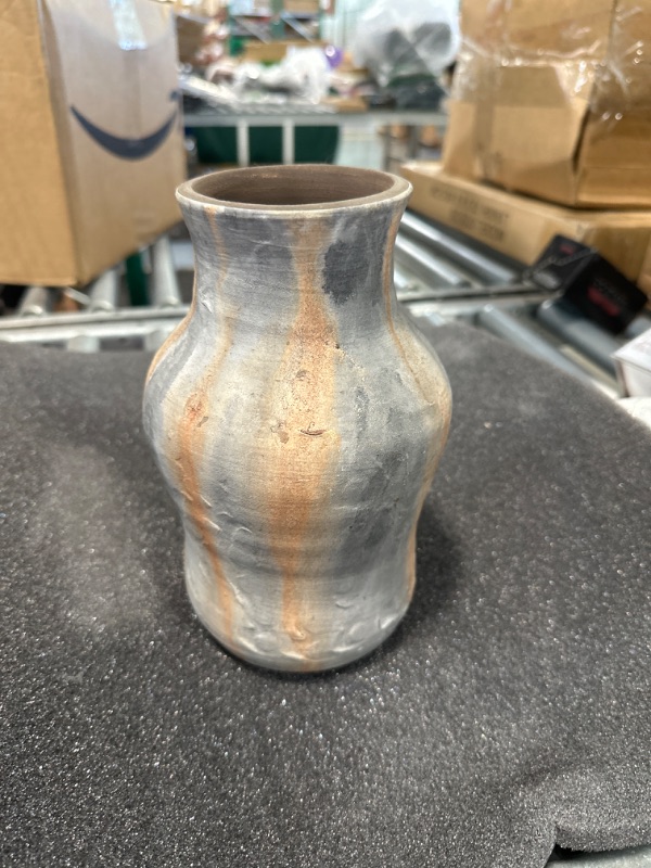 Photo 3 of 47th & Main Rustic Terracotta Vase, Wide, Painted Wide Painted (1PC)
