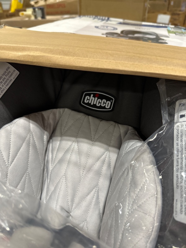 Photo 4 of Chicco KeyFit 30 ClearTex Infant Car Seat and Base, Rear-Facing Seat for Infants 4-30 lbs, Includes Infant Head and Body Support, Compatible with Chicco Strollers, Baby Travel Gear | Slate/Grey Slate KeyFit 30 with Cleartex Fabric