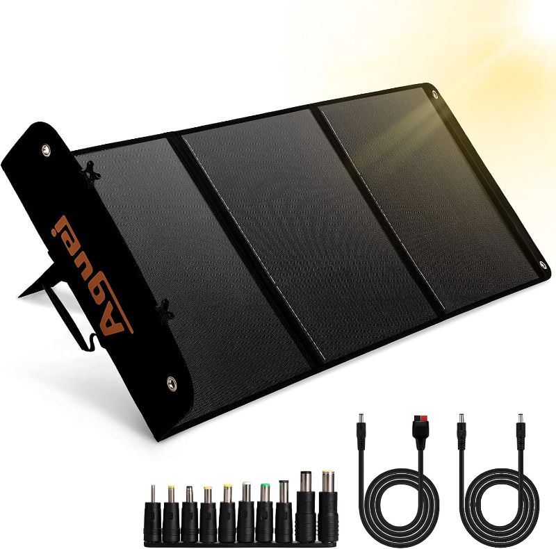 Photo 1 of Aguei Upgrade 120W Foldable Solar Panel Monocrystalline for Portable Power Station Solar Generator Solar Charger 12V Battery with Auto 2.0/3.0 USB, for Outdoor RV Camper Off Grid Solar Power Backup

*FACTORY SEALED*