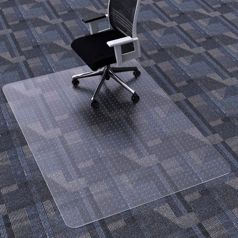 Photo 1 of FuturHydro Office Chair Mat for Carpet, 46" x 60" Clear Office Home Floor Protector Mat, Transparent Mats for Office, Home and Gaming Floors (Rectangle)
