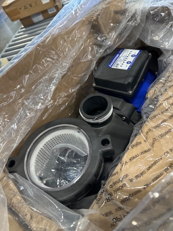 Photo 1 of Aquastrong 2 HP In/Above Ground Pool Pump with Timer, 220V, 8917GPH, High Flow, Powerful Self Primming Swimming Pool Pumps with Filter Basket