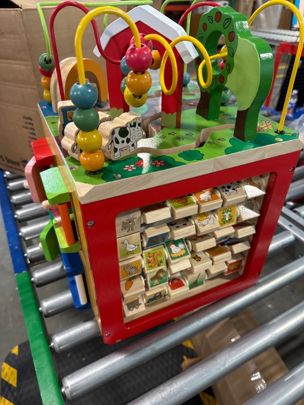 Photo 1 of Battat – Wooden Activity Cube – Farm-Themed Activity Center – Educational Toys – Wooden Toys For Toddlers And Kids – 1 Year + – Farm-Themed Wooden Activity Center