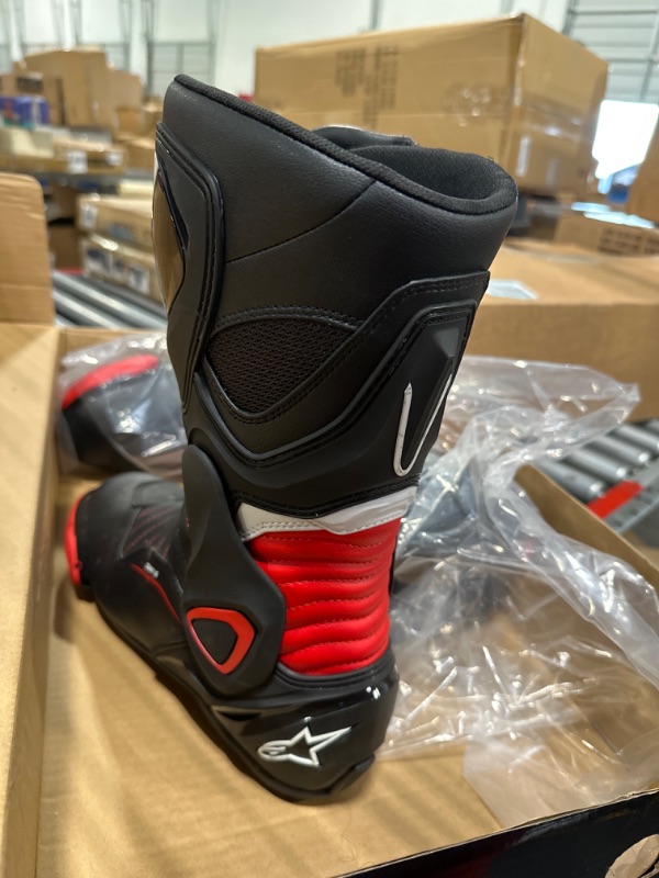 Photo 4 of Alpinestars SMX-6 V2 Vented Street Boots-Black/Red Flo/White-45
