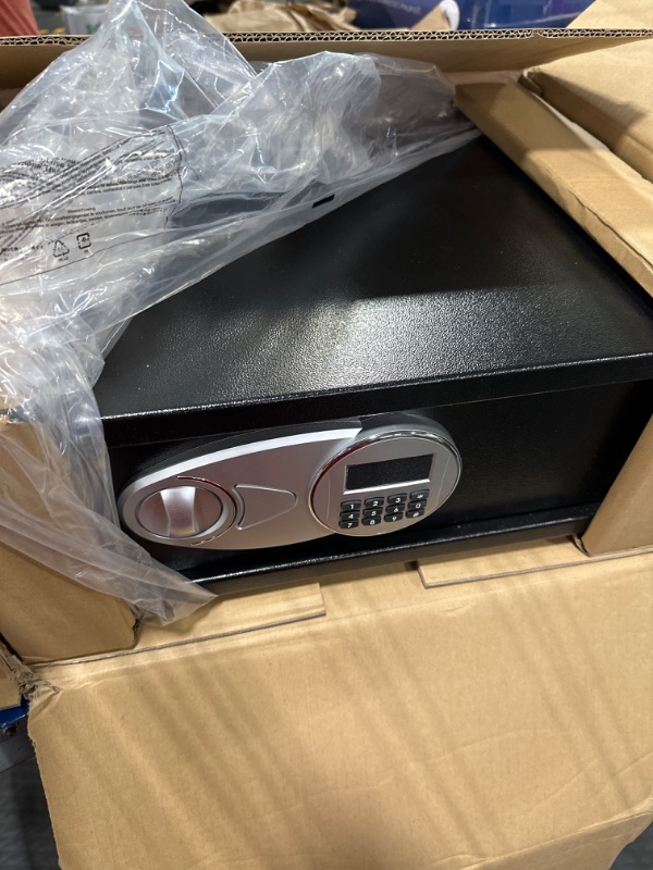 Photo 3 of AmazonBasics Steel, Security Safe Lock Box, Black - 0.7-Cubic Feet & AA Performance Alkaline Batteries - Pack of 20