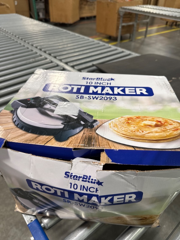 Photo 2 of 10inch Roti Maker by StarBlue with FREE Roti Warmer - The automatic Stainless Steel Non-Stick Electric machine to make Indian style Chapati, Tortilla, Roti AC 110V 50/60Hz 1200W