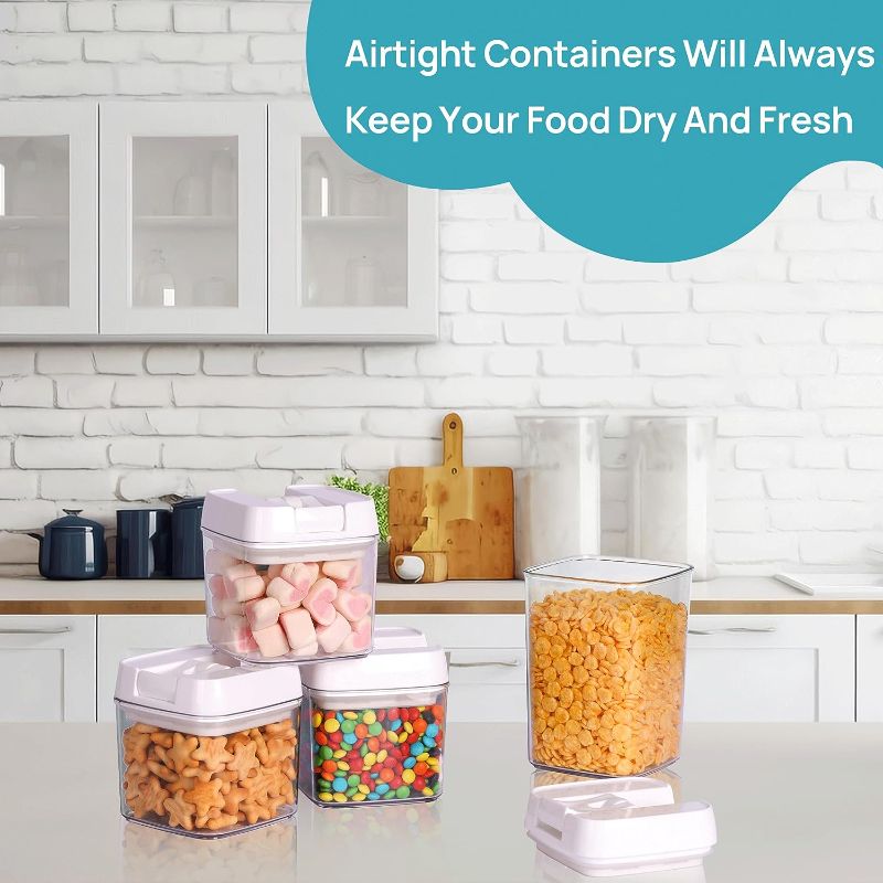 Photo 1 of Airtight Food Storage Containers, 10 Pieces BPA Free Plastic Cereal Containers with Easy Lock Lids,for Kitchen Pantry Organization and Storage