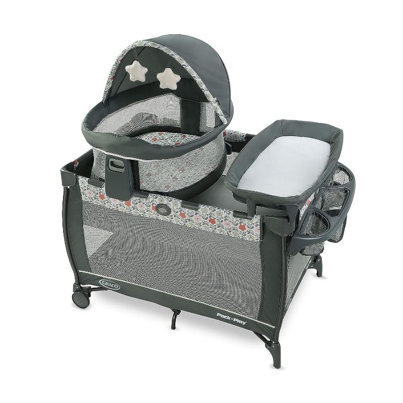 Photo 1 of Graco Pack 'n Play Travel Dome LX Playard | Includes Portable Bassinet, Full-Size Infant Bassinet, and Diaper Changer, Annie
