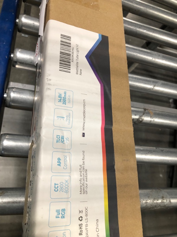 Photo 1 of Mettlelite TLX2 RGB Tube Light LED Full Color Portable Video Light with APP DMX Control 2 ft 2800K-8000K CRI96 TLCI97 360° RGB CCT HSI Mode 10 Customizable Light Effects Built in Rechargeable Battery TLX2 2ft