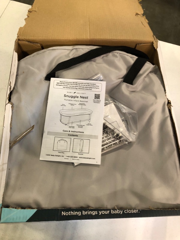Photo 1 of Baby Delight Snuggle Nest Bassinet | Portable Baby Bed | for Infants 0 – 5 Months | Driftwood Grey