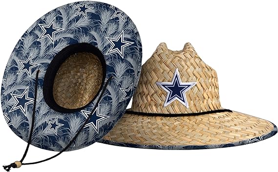 Photo 1 of foco Men's NFL Team Logo Floral Lifeguard Beach Straw Sun Hat