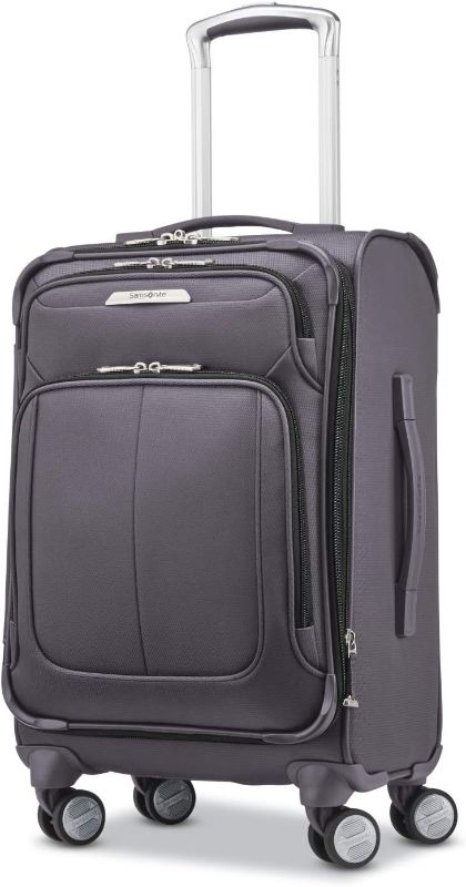 Photo 1 of Samsonite Solyte DLX Softside Expandable Luggage with Spinner Wheels, Mineral Grey, Carry-On 20-Inch