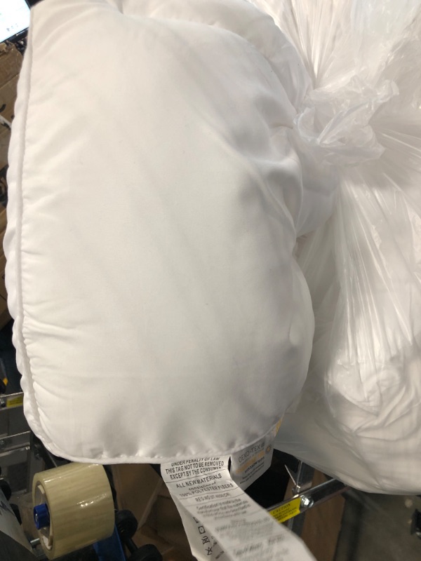 Photo 2 of Amazon Basics Down Alternative Bedding Comforter Duvet Insert - Full / Queen, White, Warm Full/Queen Warm