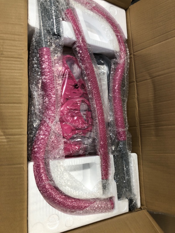 Photo 1 of Ativafit Fitness Trampoline for Kids Foldable Mini Trampoline with Adjustable Foam Handle Workout Indoor Outdoor Home Use Pink 36"