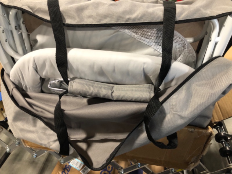 Photo 2 of Dream On Me Traveler Portable Bassinet in Cloud Grey, Lightweight and Breathable Mesh Design, Easy to Clean and Fold Baby Bassinet - Carry Bag Included