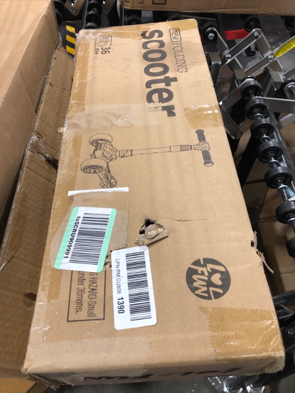 Photo 1 of LOL-FUN Toddler Scooter for Kids Ages 3-12 Years Old Boy Girl with 3 Wheel LED Lights, Extra-Wide Childrens Foldable Kick Scooter Kids Ages 3-5 with 4 Adjustable Height and Lean-to-Steer