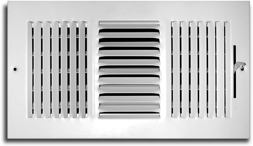 Photo 1 of 3-Way Supply Sidewall or Ceiling Register Grille, 12-Inch x 6-Inch, Plastic, QTY 20-PCS
