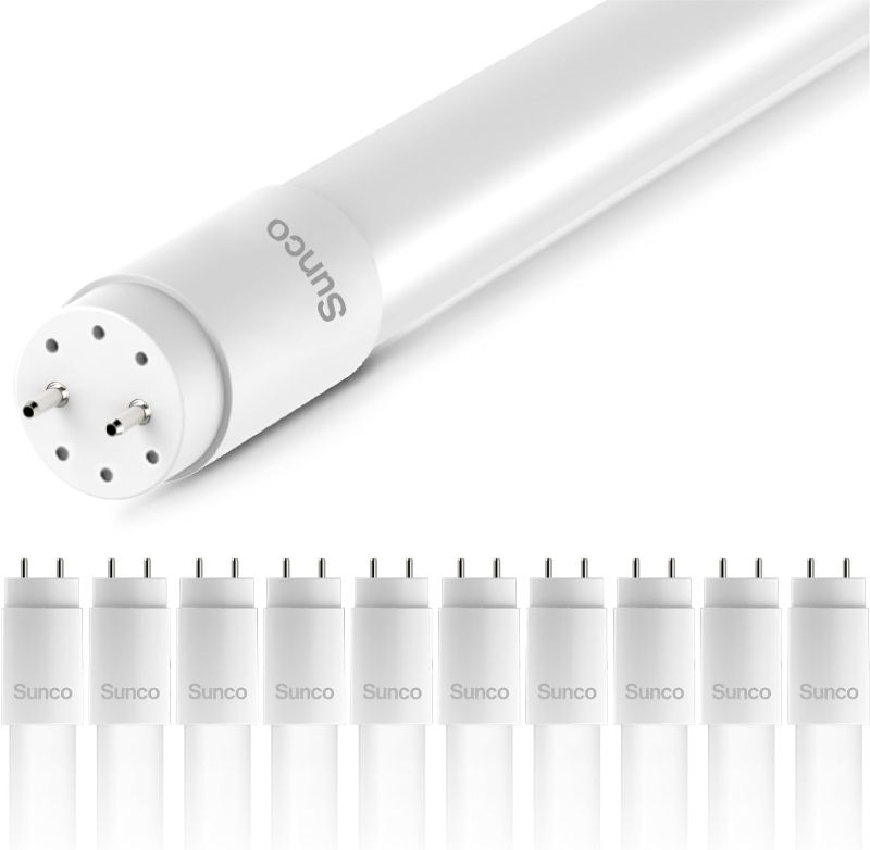 Photo 1 of 10 Pack T8 LED 4FT Light Bulbs, Type A+B, Plug & Play/Ballast Bypass, Fluorescent Replacement, 