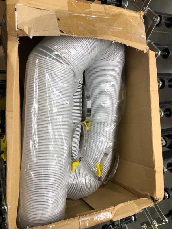 Photo 2 of Hon&Guan 4'' Insulated Flexible Duct 8 FT Long, Gray Noise Reducer Hose Silencer for Inline Duct Fan of Air Conditioner HVAC Ventilation System. 4" X 8 FT Gray