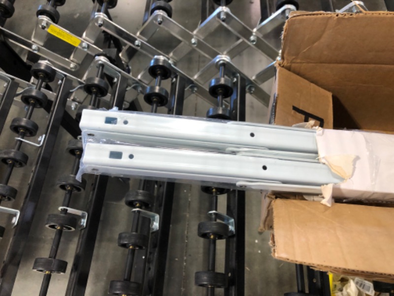 Photo 1 of Folding Shelf Brackets 2 Pack,Heavy Duty Triangle Shelf Bracket for Bench Table,Wall Mounted Standing Shelf Brackets for Saving Place,Multi Size, Max Load 100lb (8", White) 8 Inch White