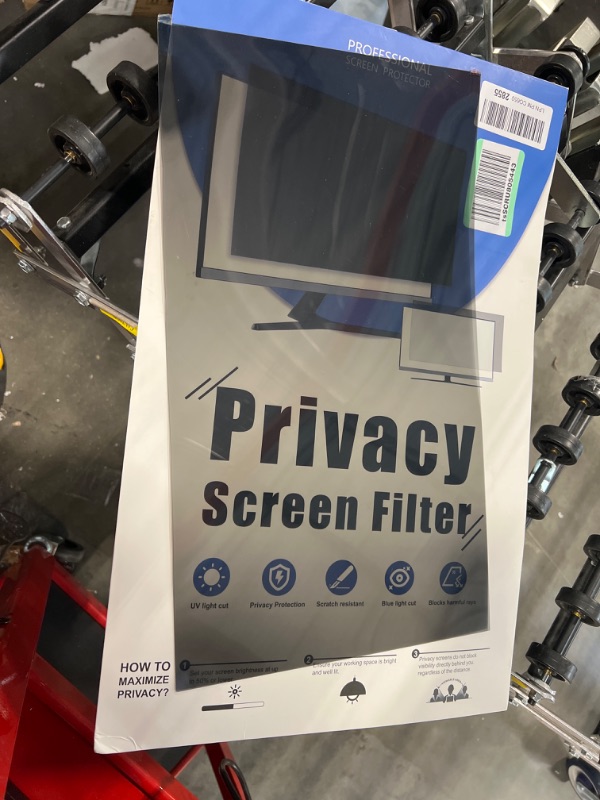 Photo 2 of 3M Privacy Filters 3M Privacy Filter for 24" Widescreen Monitor, Protect your confidential information, Easy to attach (PF240W9B), Black/Grey, 24.0" Widescreen (16:9) 24.0\\\" Widescreen (16:9) Widescreen Monitor (16:9 Aspect Ratio)