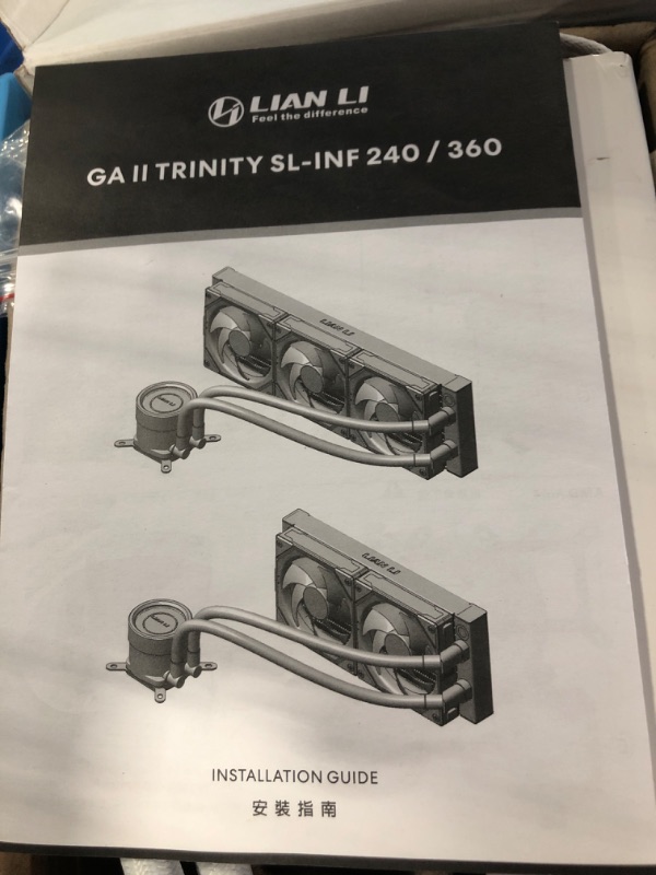 Photo 2 of Lian Li GA2T36INW Galahad II Trinity 360 AIO CPU Liquid Cooler 360mm - ARGB Daisy-chainable Radiator UNI Fan SL-INF - Intel® LGA 1700, 1200, 115X, AMD® AM5/AM4 Sockets - with SL Infinity Fans White 360mm AIO with SL Infinity fan White