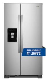 Photo 1 of Whirlpool 24.6-cu ft Side-by-Side Refrigerator with Ice Maker (Fingerprint Resistant Stainless Steel)