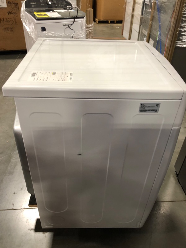 Photo 1 of LG 7.4-cu ft Stackable Electric Dryer (White) ENERGY STAR