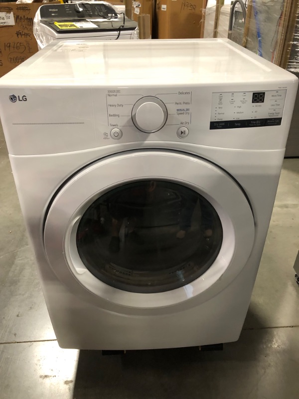 Photo 2 of LG 7.4-cu ft Stackable Electric Dryer (White) ENERGY STAR