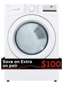 Photo 1 of LG 7.4-cu ft Stackable Electric Dryer (White) ENERGY STAR