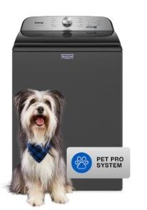 Photo 1 of Maytag Pet Pro 4.7-cu ft High Efficiency Agitator Top-Load Washer (Volcano Black)