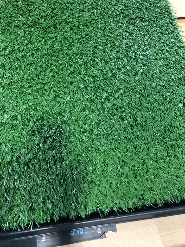 Photo 3 of Artificial Grass Puppy Pee Pad for Dogs and Small Pets - 20x25 Reusable 3-Layer Training Potty Pad with Tray - Dog Housebreaking Supplies by PETMAKER